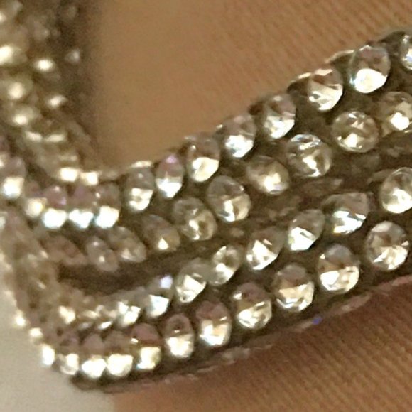 COUTGO Rhinestone Bow Champagne Satin Dress Shoes  🥂 NEW IN BOX!  🥂  Size 7.5 - Picture 9 of 12